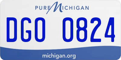 MI license plate DGO0824