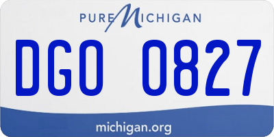 MI license plate DGO0827