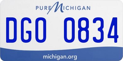 MI license plate DGO0834