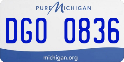 MI license plate DGO0836