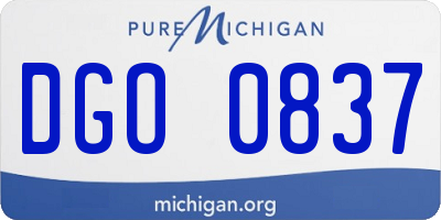 MI license plate DGO0837