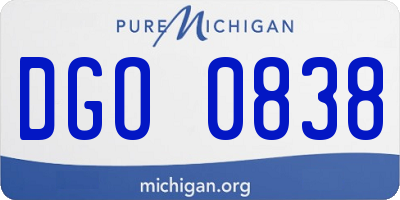 MI license plate DGO0838