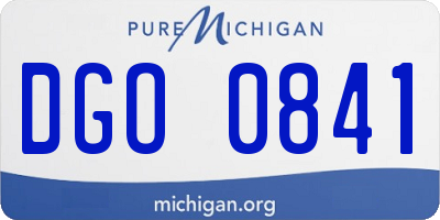 MI license plate DGO0841