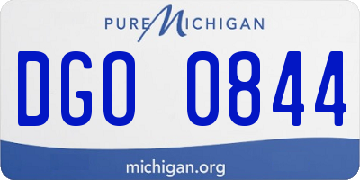 MI license plate DGO0844