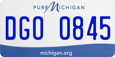 MI license plate DGO0845