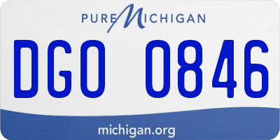 MI license plate DGO0846