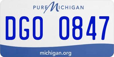 MI license plate DGO0847