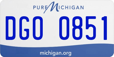 MI license plate DGO0851