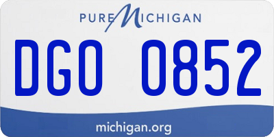 MI license plate DGO0852
