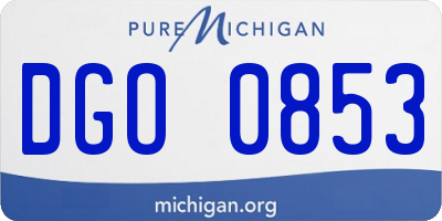 MI license plate DGO0853