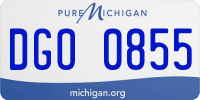 MI license plate DGO0855