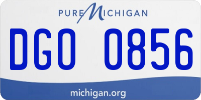 MI license plate DGO0856