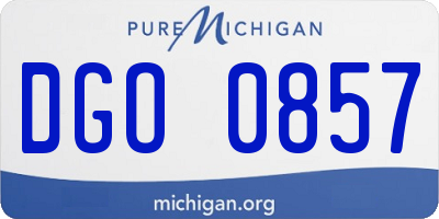 MI license plate DGO0857