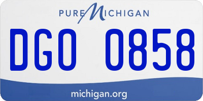 MI license plate DGO0858