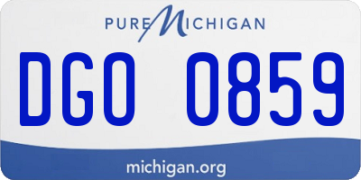 MI license plate DGO0859