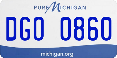 MI license plate DGO0860