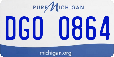 MI license plate DGO0864