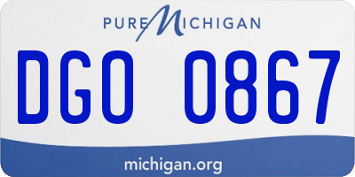 MI license plate DGO0867