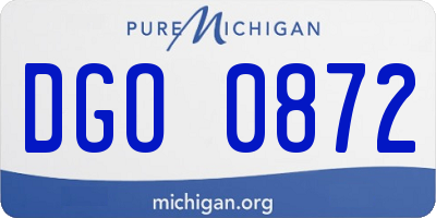 MI license plate DGO0872