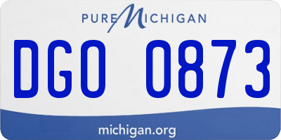 MI license plate DGO0873
