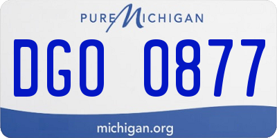 MI license plate DGO0877