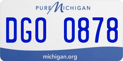 MI license plate DGO0878