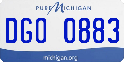 MI license plate DGO0883