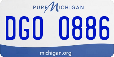 MI license plate DGO0886