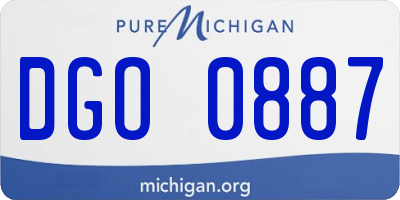 MI license plate DGO0887