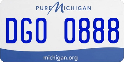 MI license plate DGO0888