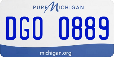 MI license plate DGO0889