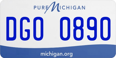 MI license plate DGO0890