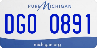 MI license plate DGO0891
