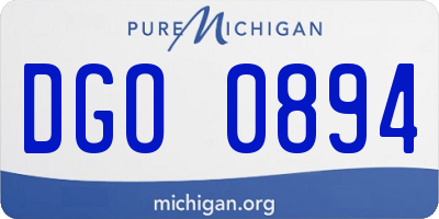 MI license plate DGO0894