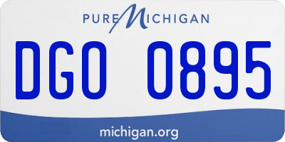 MI license plate DGO0895
