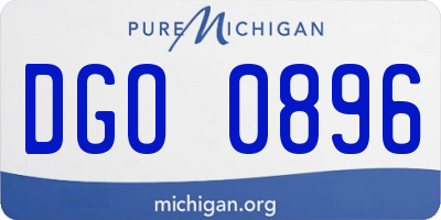 MI license plate DGO0896