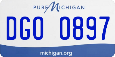 MI license plate DGO0897