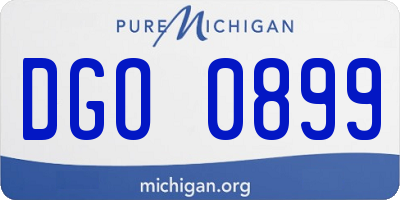 MI license plate DGO0899