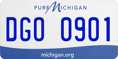 MI license plate DGO0901