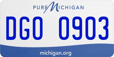 MI license plate DGO0903