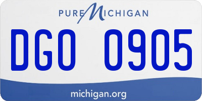 MI license plate DGO0905