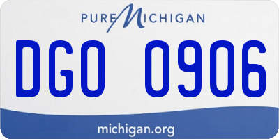 MI license plate DGO0906