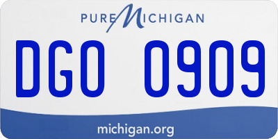 MI license plate DGO0909