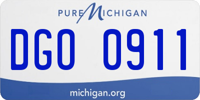 MI license plate DGO0911