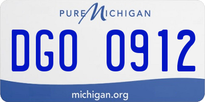 MI license plate DGO0912