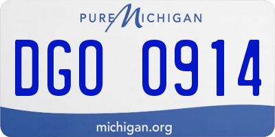 MI license plate DGO0914