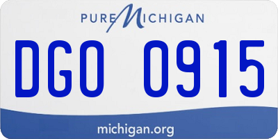 MI license plate DGO0915