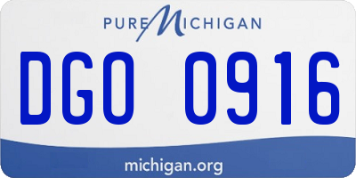 MI license plate DGO0916