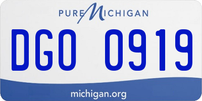 MI license plate DGO0919