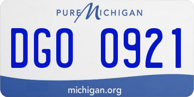 MI license plate DGO0921